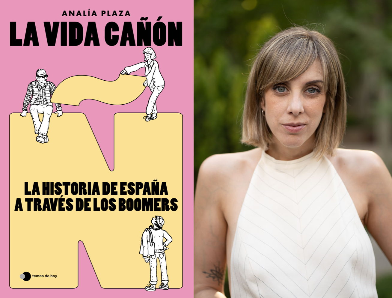 Analía Plaza, junto a su libro.