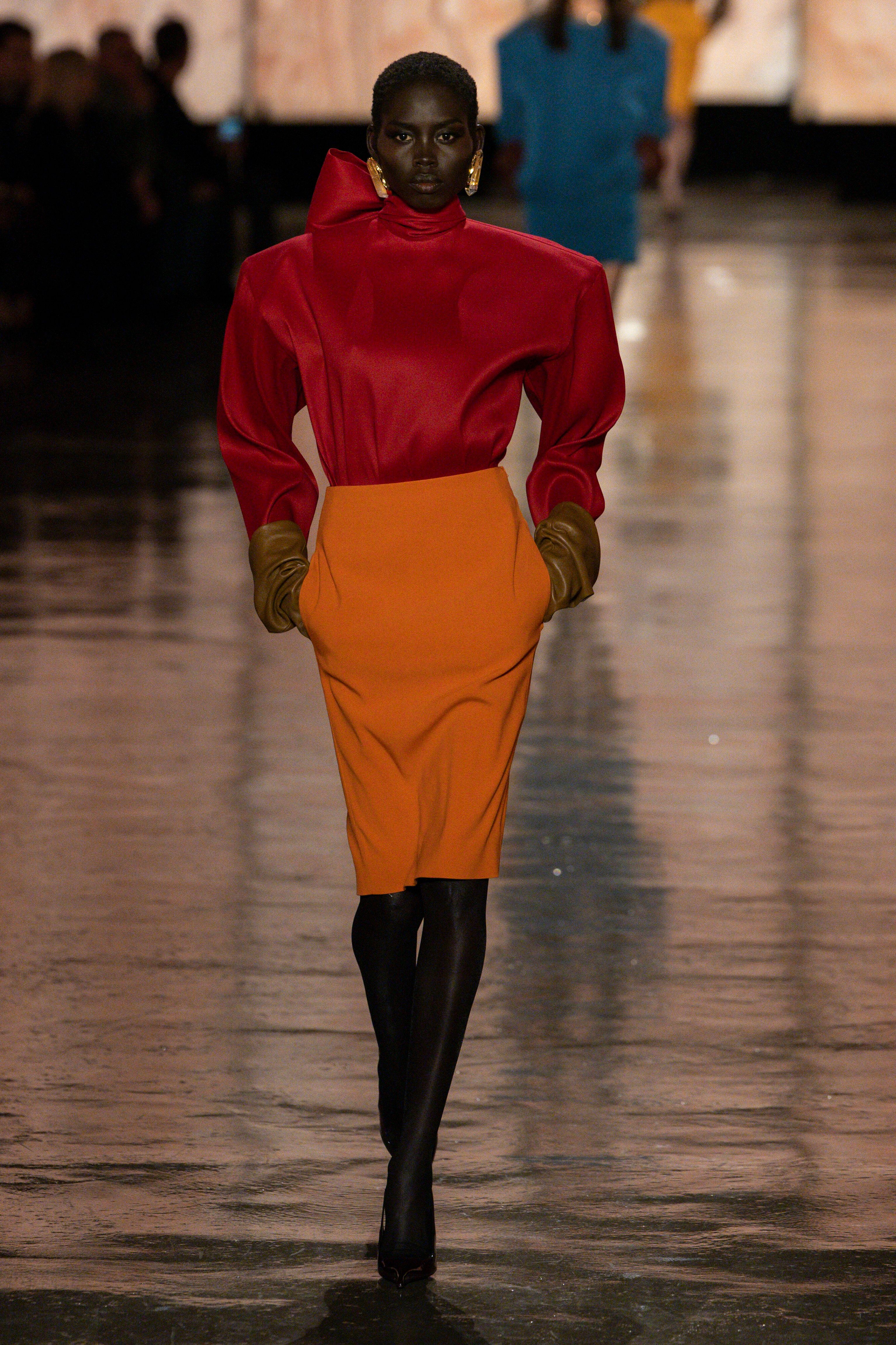 falda lapiz Saint Laurent