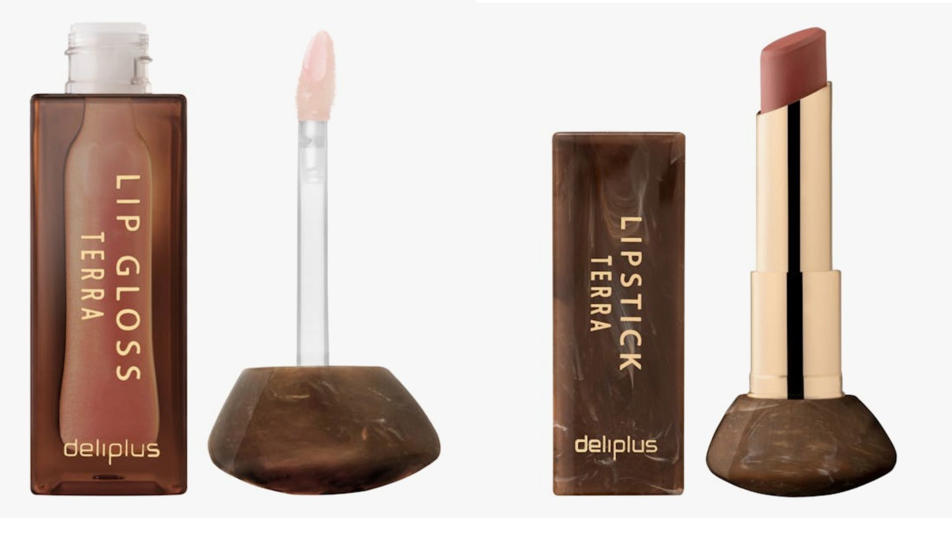 Lip gloss y labial de Mercadona, en un montaje de fotos