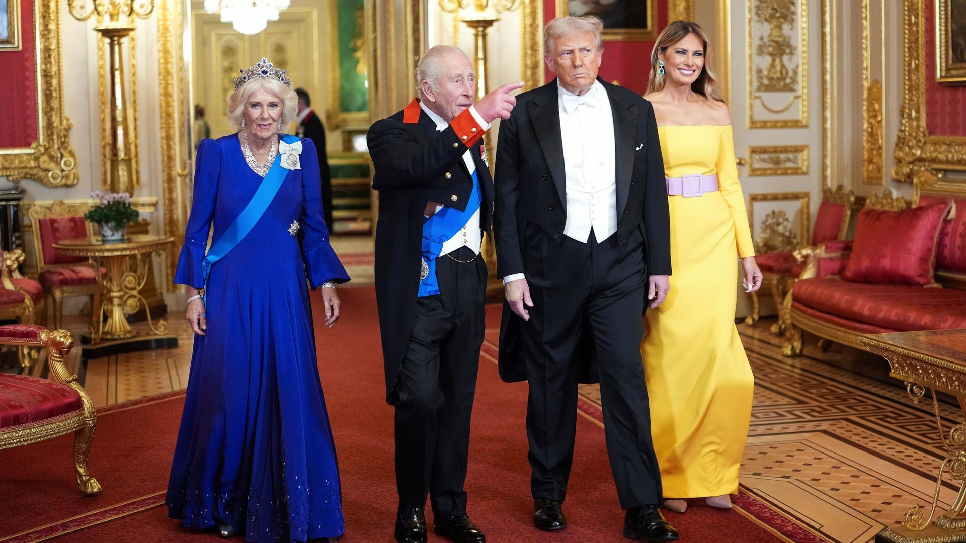 Los reyes Carlos III y Camila, Donald Trump y Melania Trump