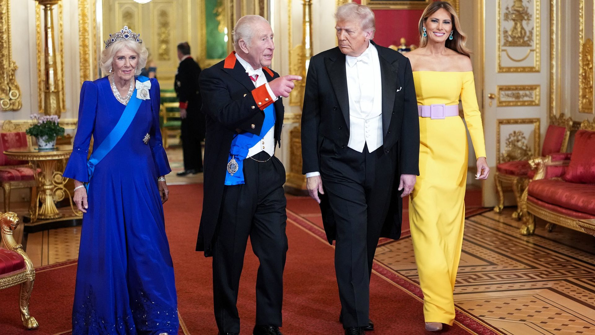 Los reyes Carlos y Camila, junto a Donald y Melania Trump