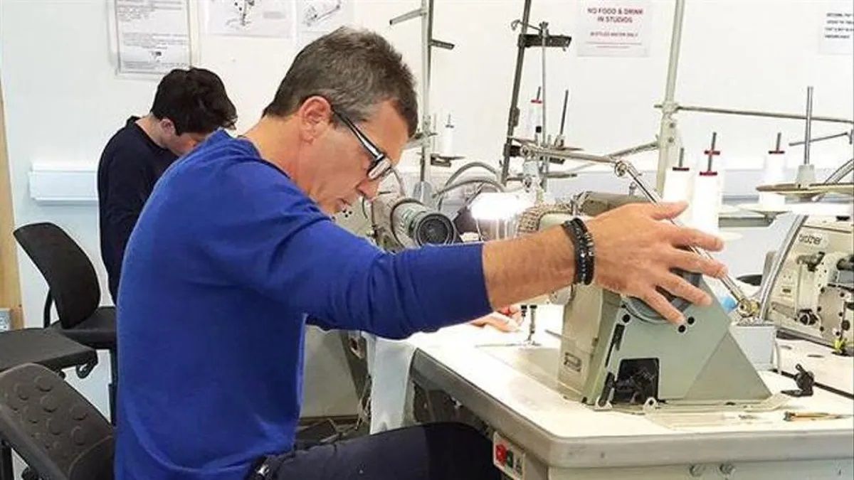 Antonio Banderas durante sus estudios de Moda