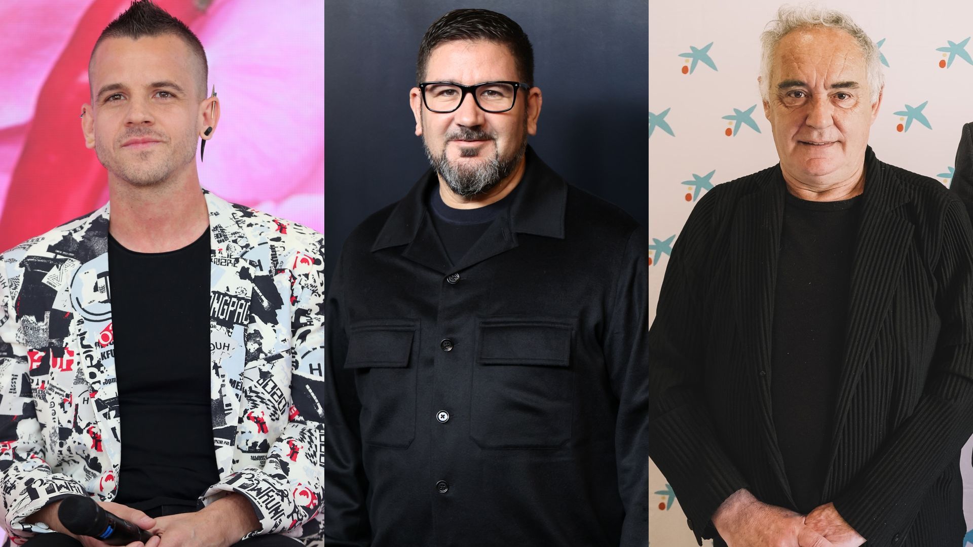 Dabiz Muñoz, Dani García y Ferrán Adrià, en un montaje de fotos