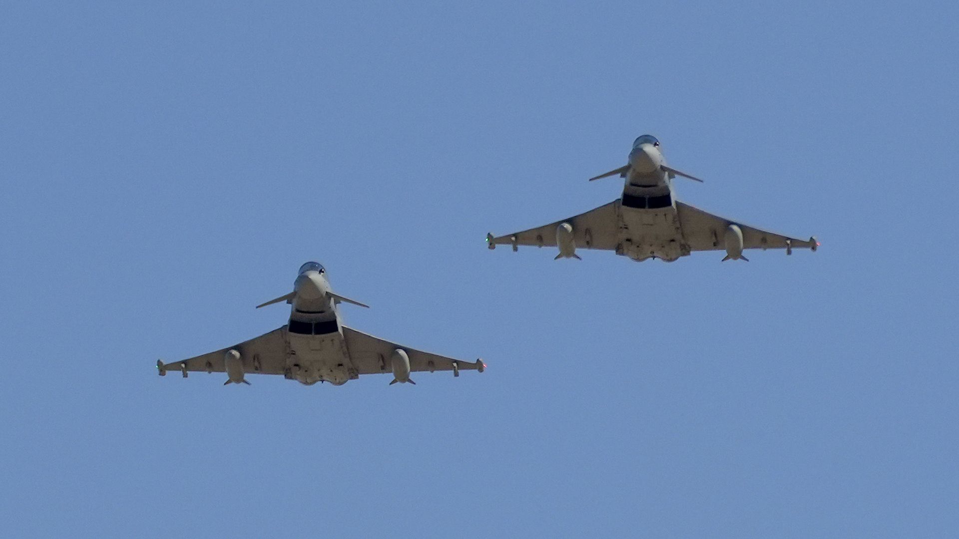 Dos aviones Eurofighter