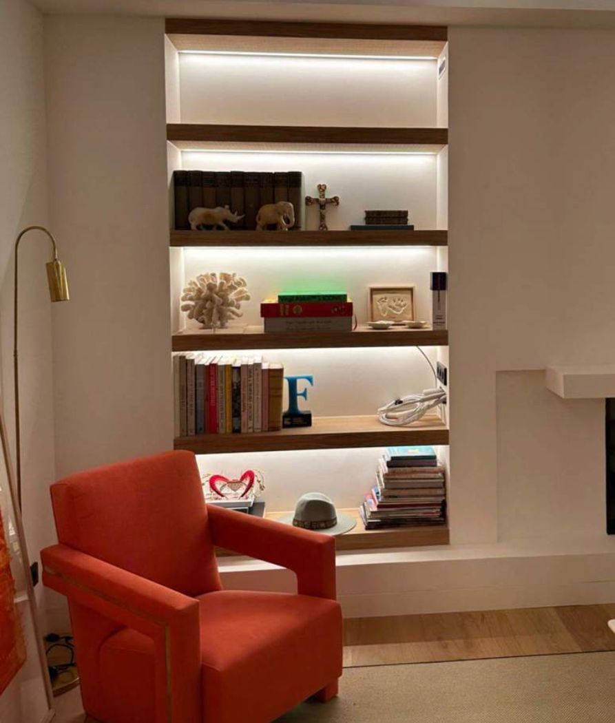 El salón de la casa de María Pombo en Madrid