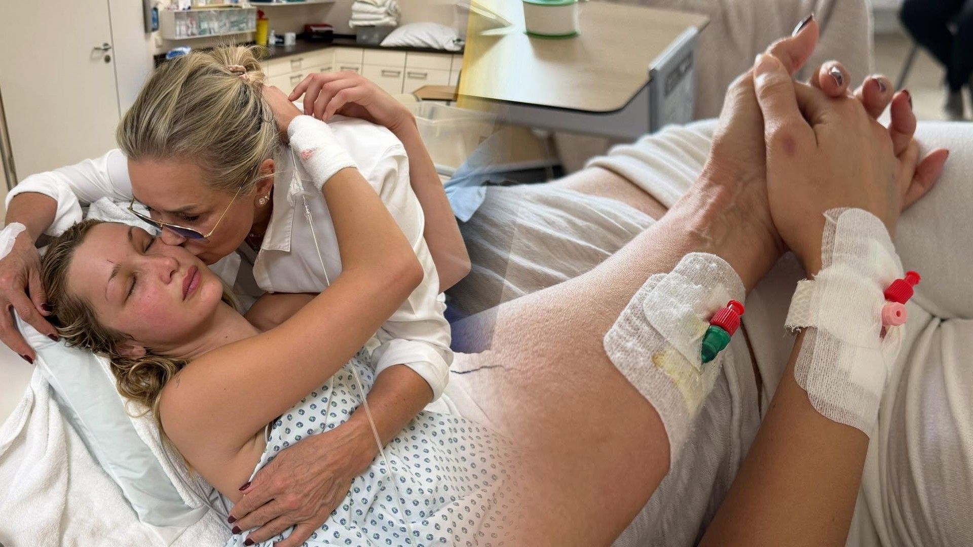 Las imágenes de Bella Hadid en el hospital publicadas por su madre que hacen saltar todas las alarmas sobre su estado de salud