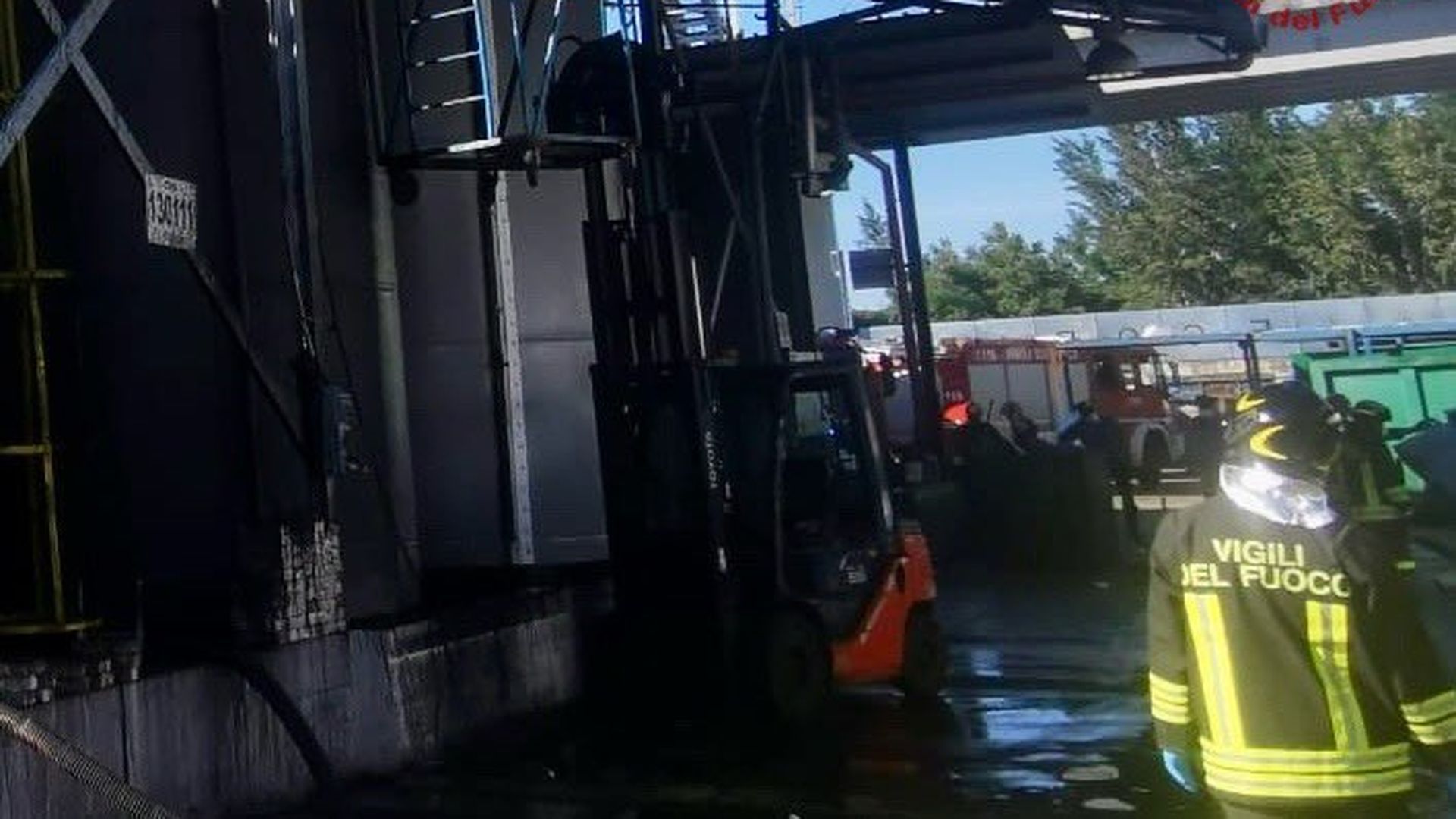 Lugar de la explosión en Nápoles