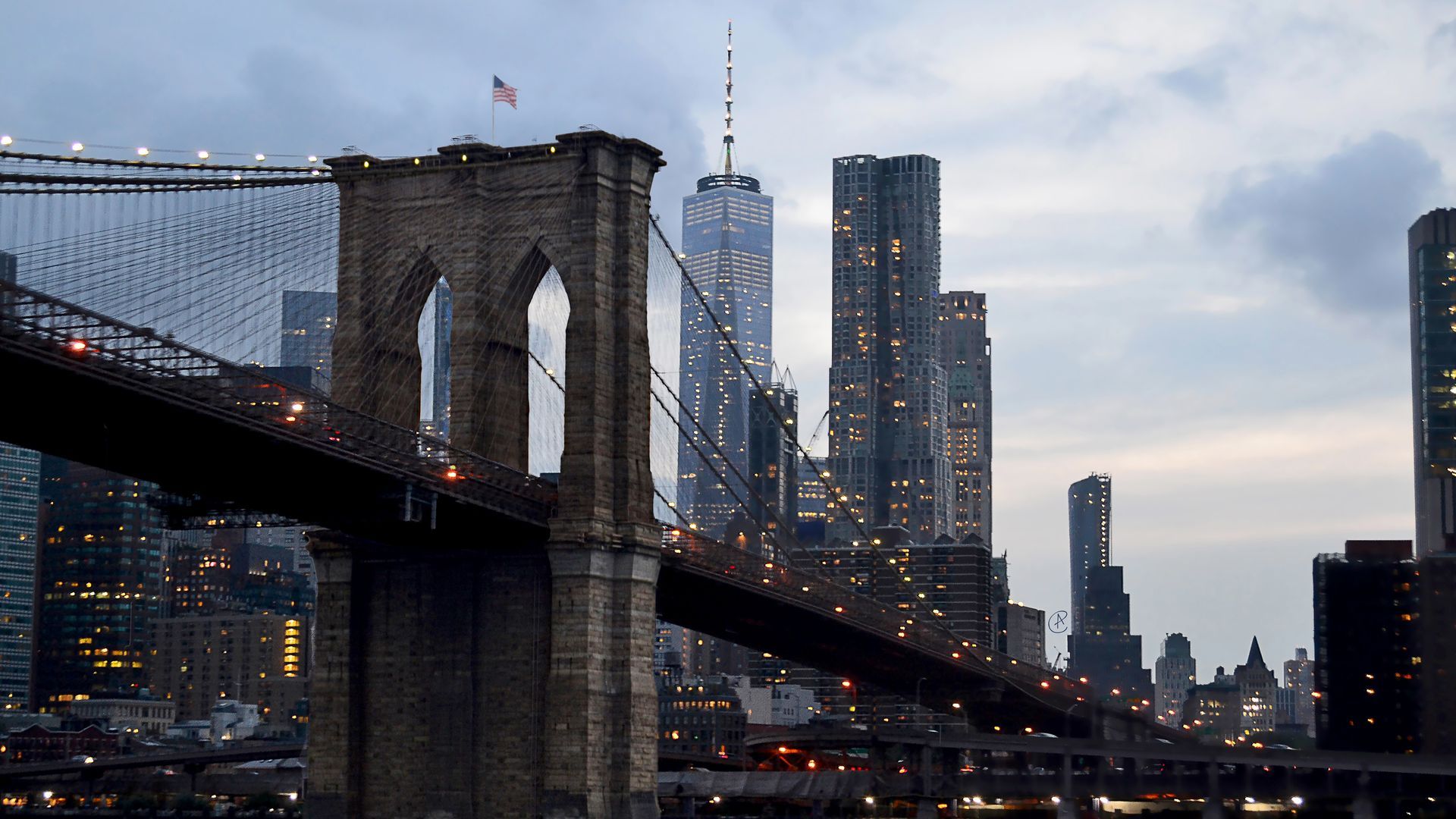 Puente de Brooklyn en Nueva York, EEUU