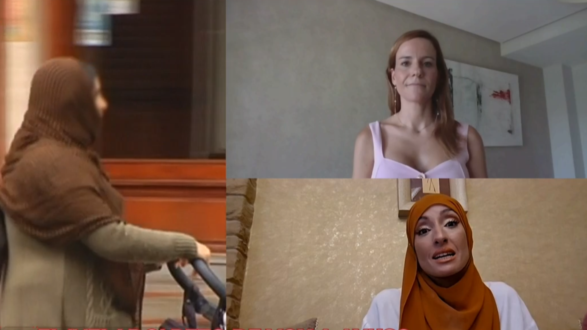 Tenso cara a cara entre VOX y una joven musulmana por el uso del velo islámico en España: "Esta señora no tiene ni idea" Tenso cara a cara entre VOX y una joven musulmana por el uso del velo islámico en España: "Esta señora no tiene ni idea"