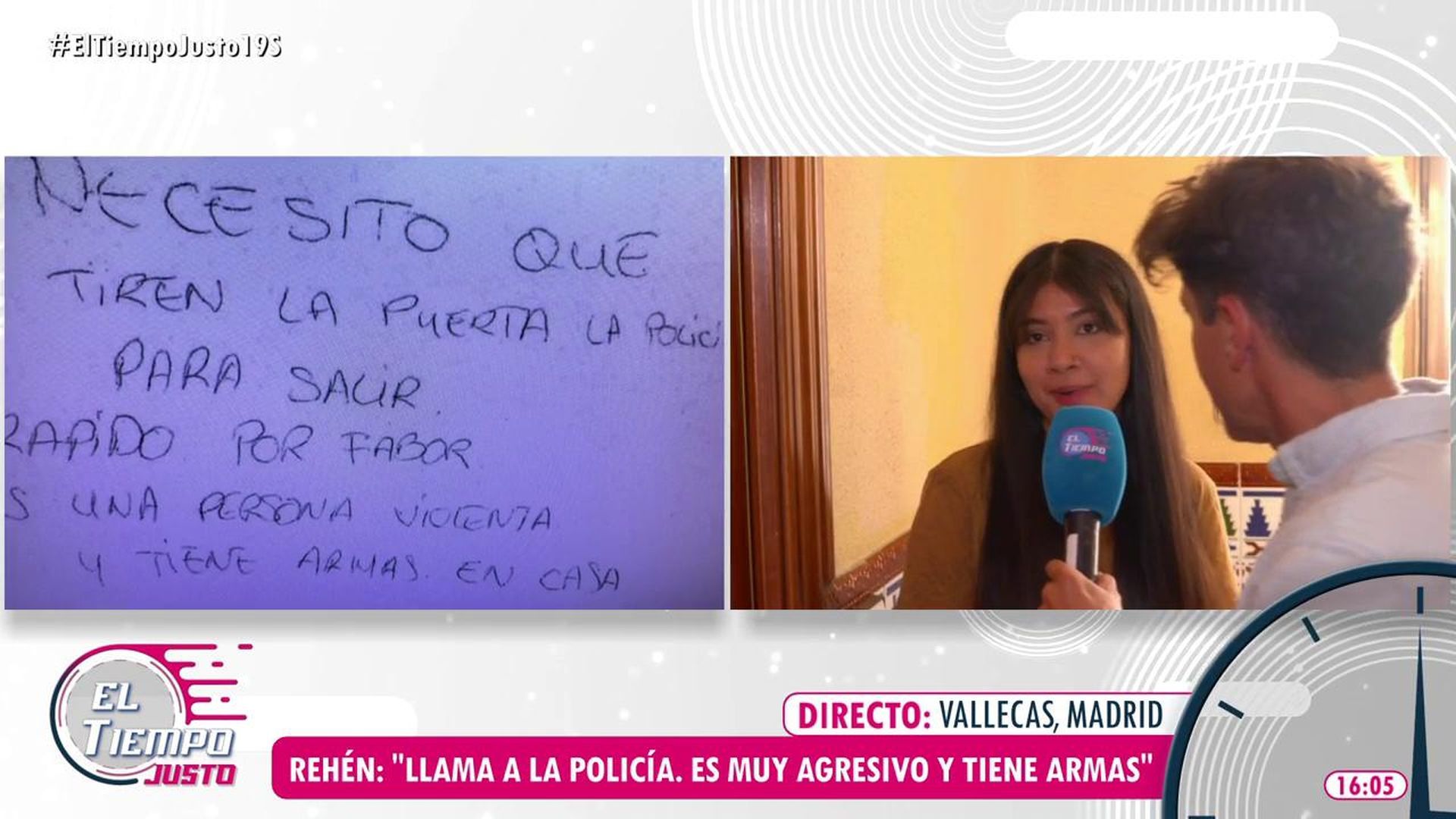 Una vecina, testigo de los hechos, en 'Tiempo al juego'