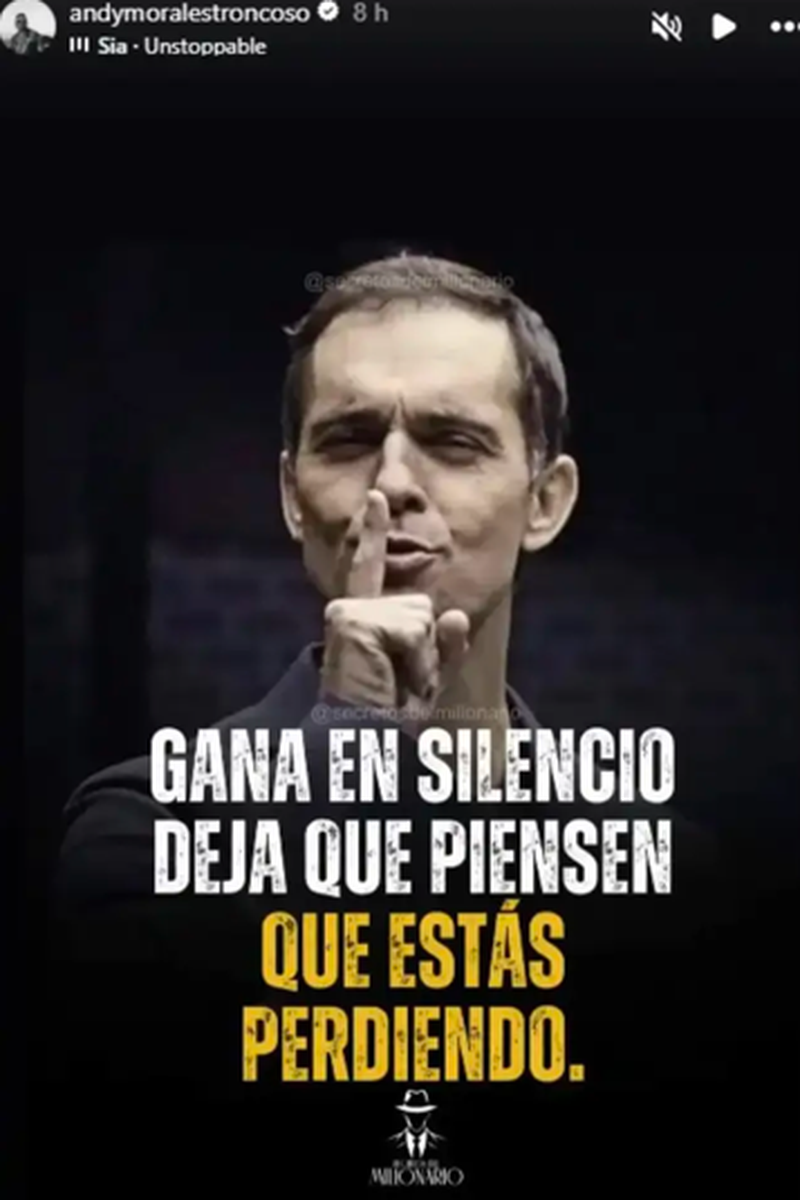 Mensaje de Andy Morales en sus redes sociales