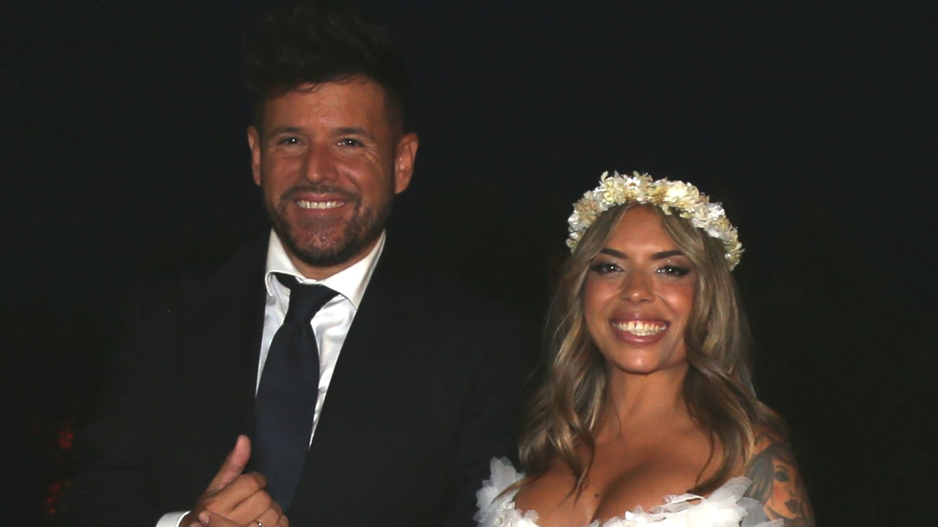 Pablo López y su novia, Laura Rubio, en su boda