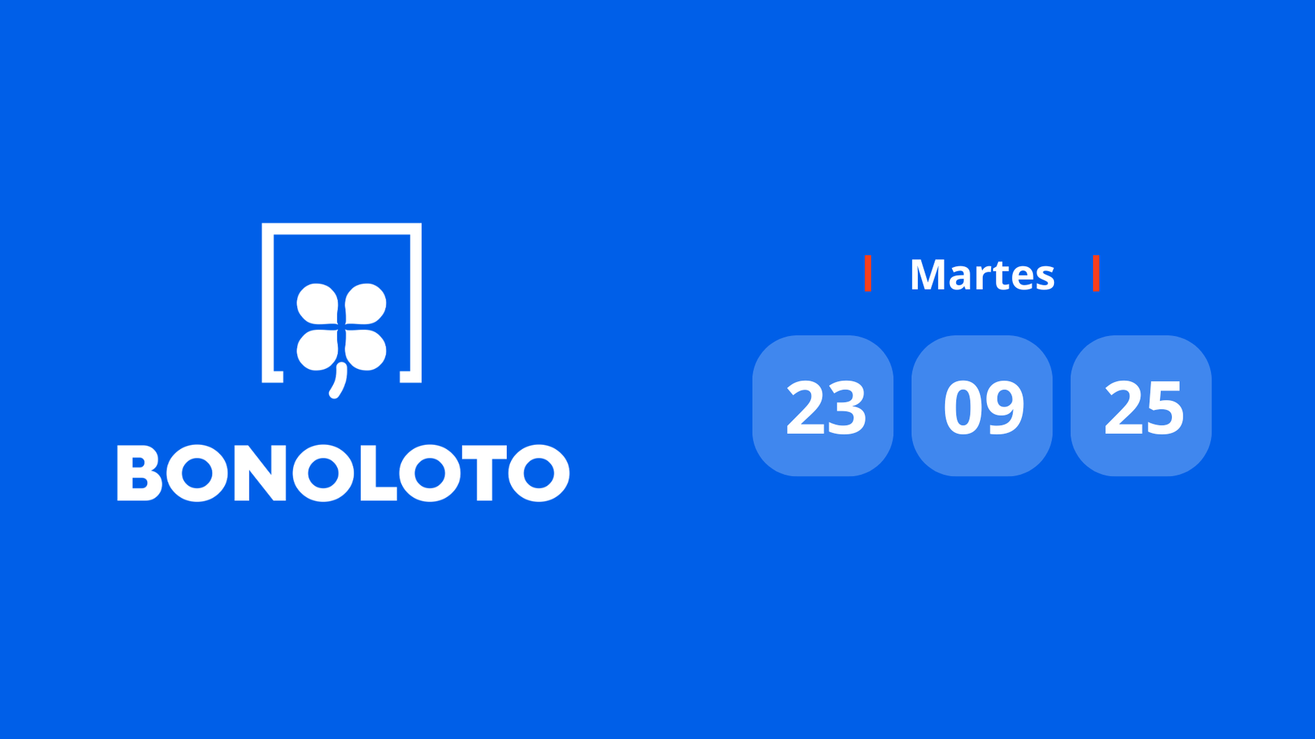 Comprobar Bonoloto: número premiado hoy martes 23 de septiembre de 2025