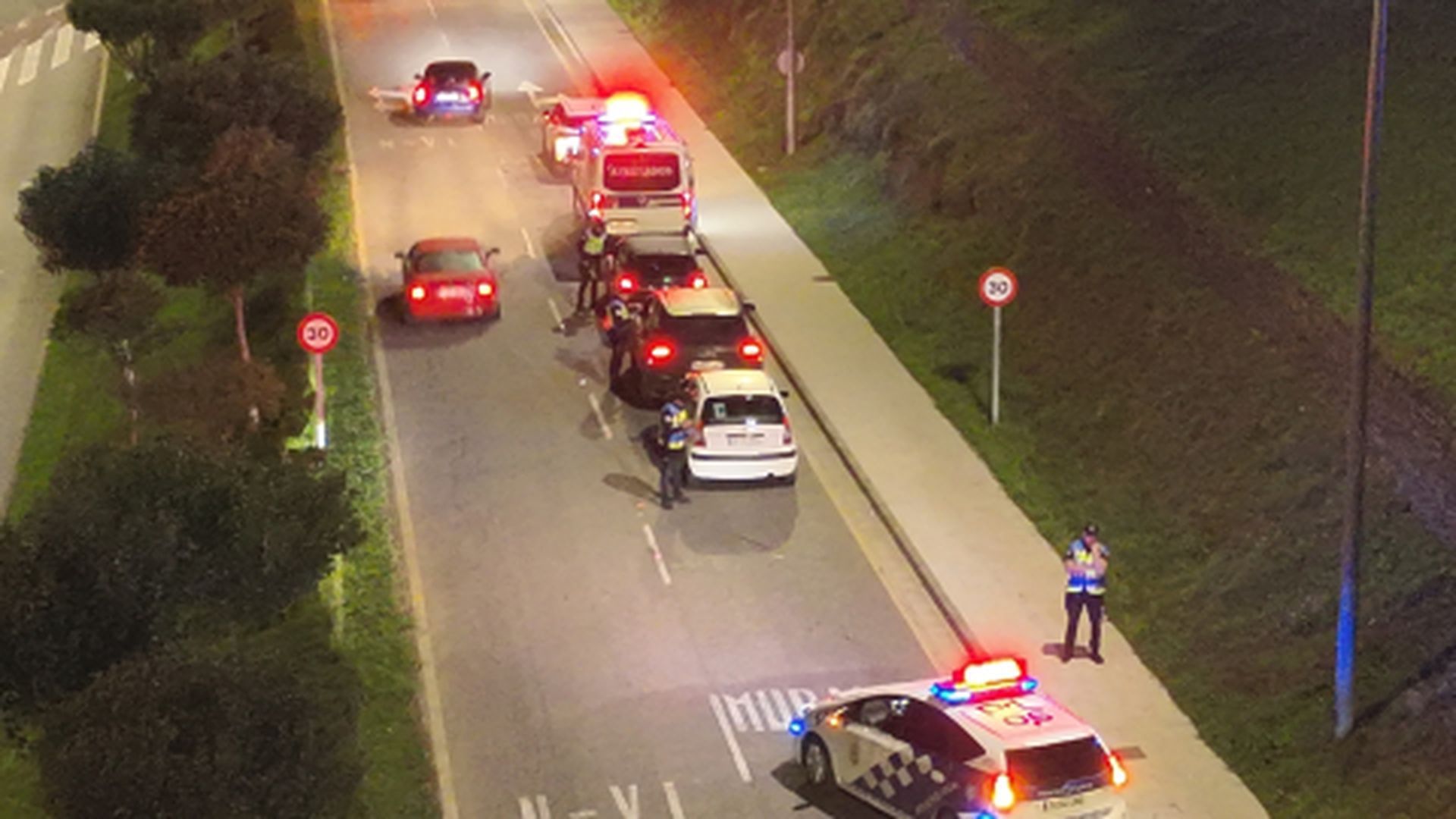 Operativo de seguridad de la Policía Local de Lugo