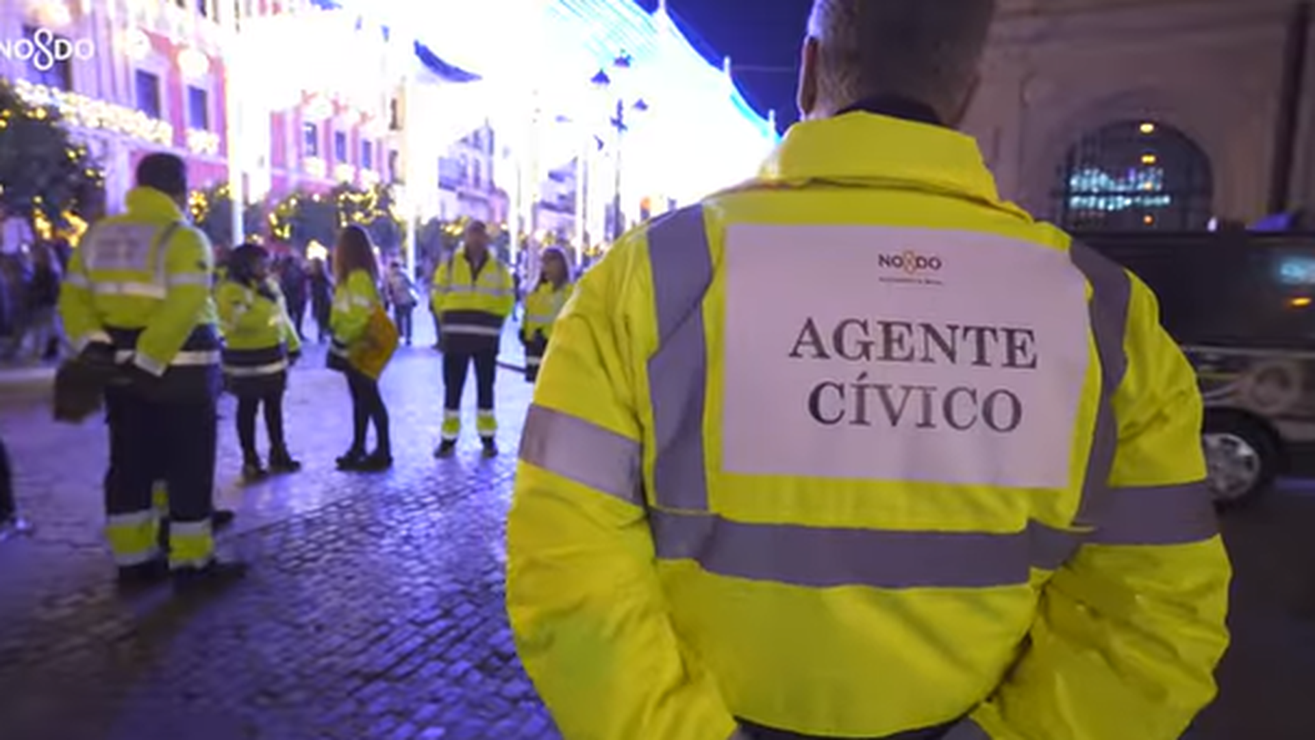 Los agentes cívicos de Sevilla en una noche de 2024