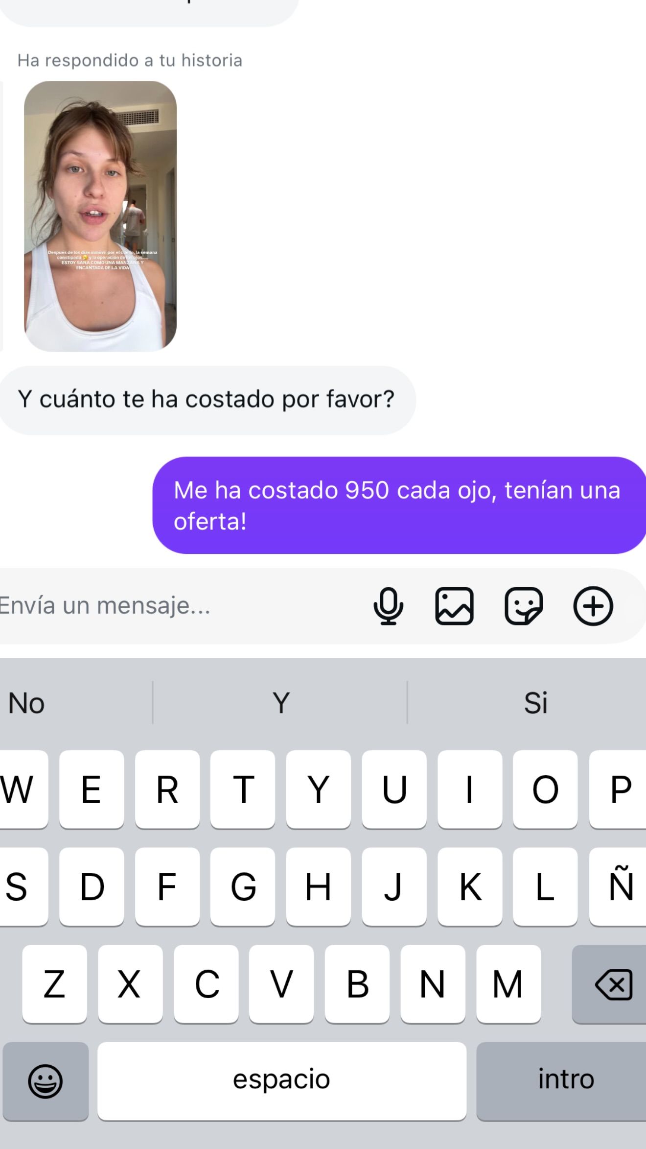 Anita Matamoros revela el precio que ha pagado por operarse la vista