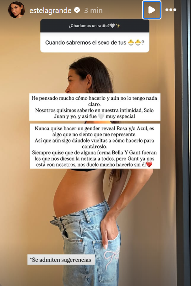 Estela Grande cuenta porque no va a celebrar un gender reveal