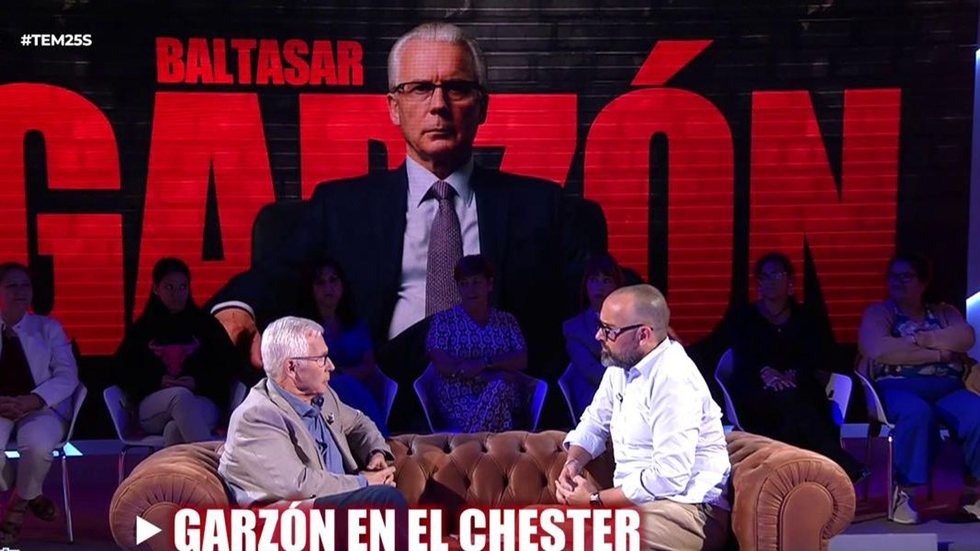 El juez Baltasar Garzón se sienta en el Chester de 'Todo es mentira'