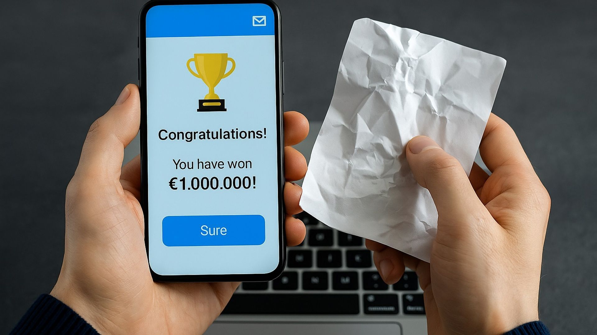 Has ganado 1 millón sin participar en ningún sorteo