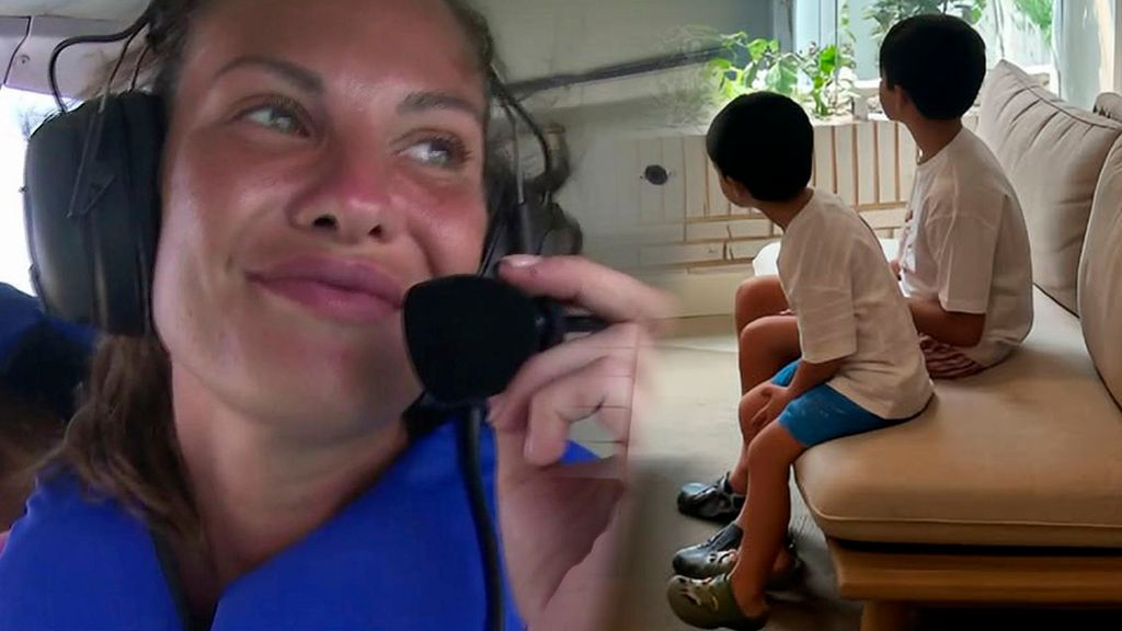 Jesica Bueno y sus hijos