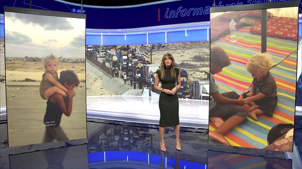 La imagen del éxodo en Gaza: la huida entre lágrimas de dos hermanos con final feliz