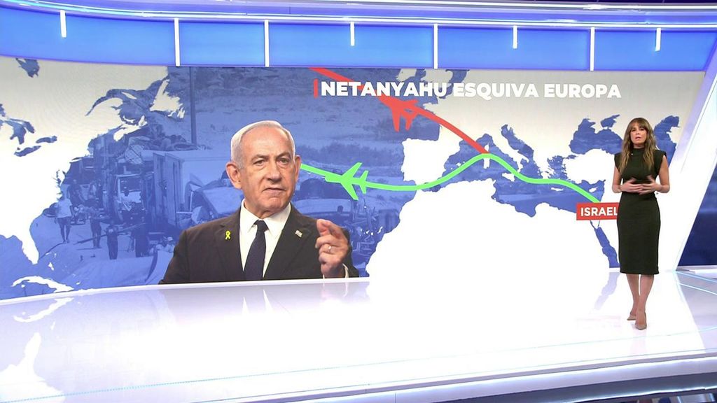 La ruta del avión de Netanyahu: tuvo que rodear España para evitar ser detenido