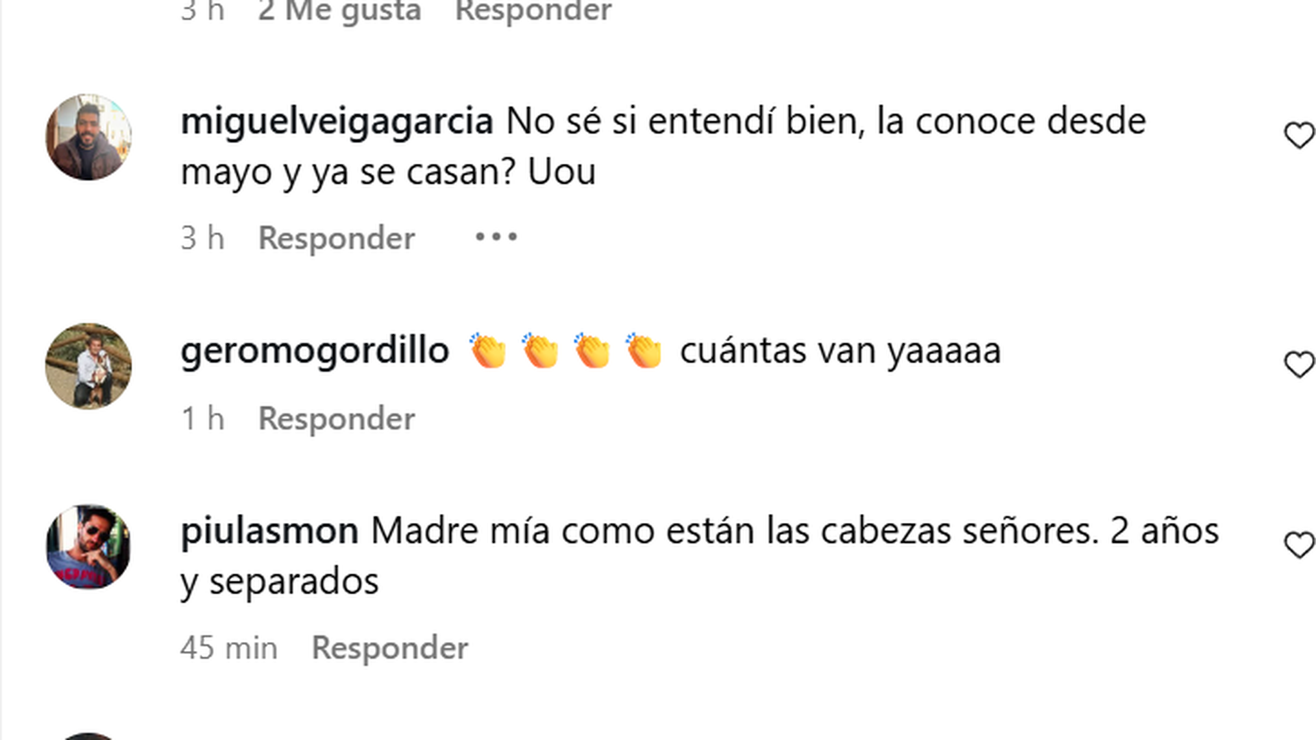 Los comentarios de los seguidores de Santi Cañizares