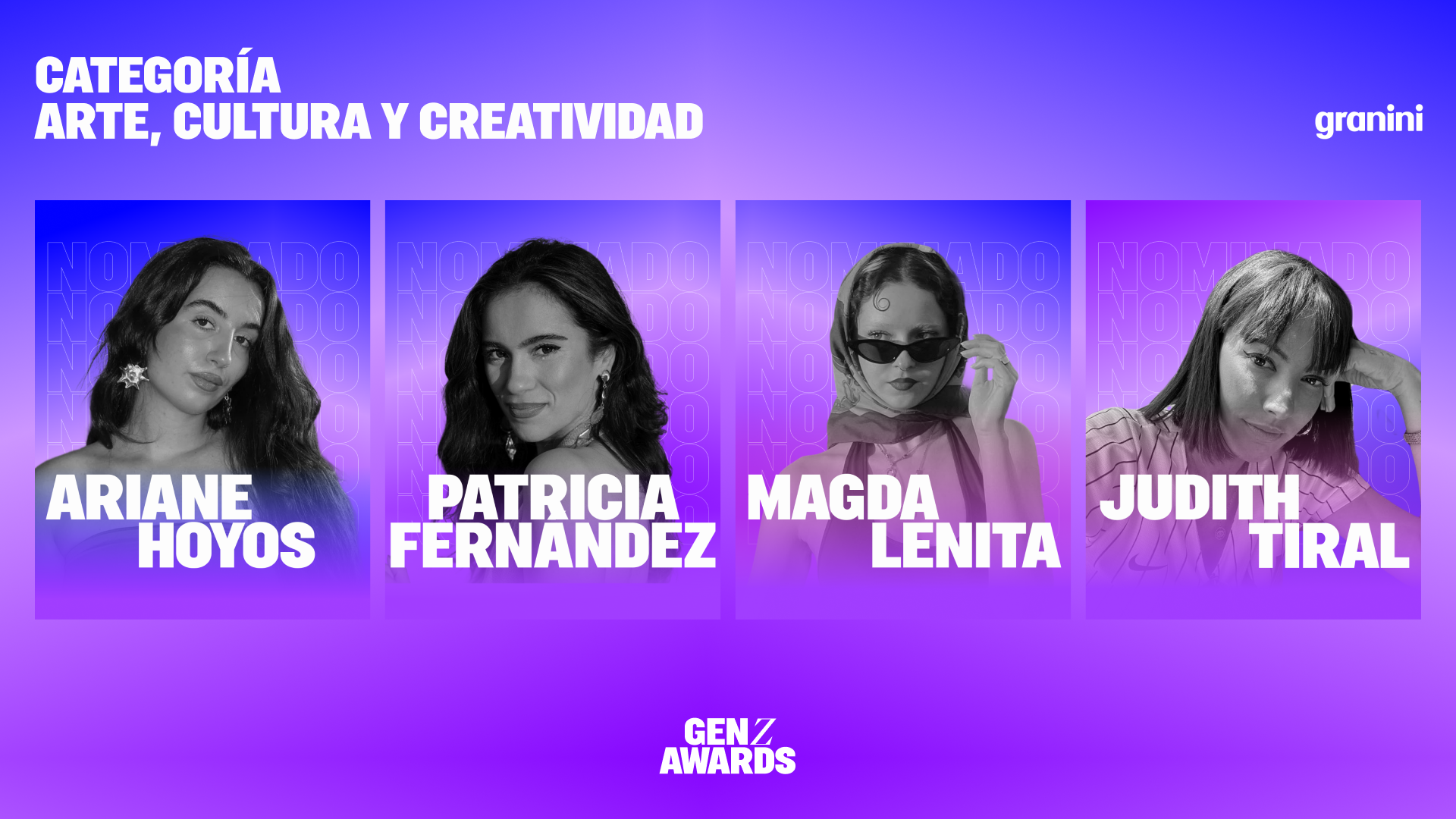 Los nominados en 'Arte, Cultura y Creatividad by Granini'