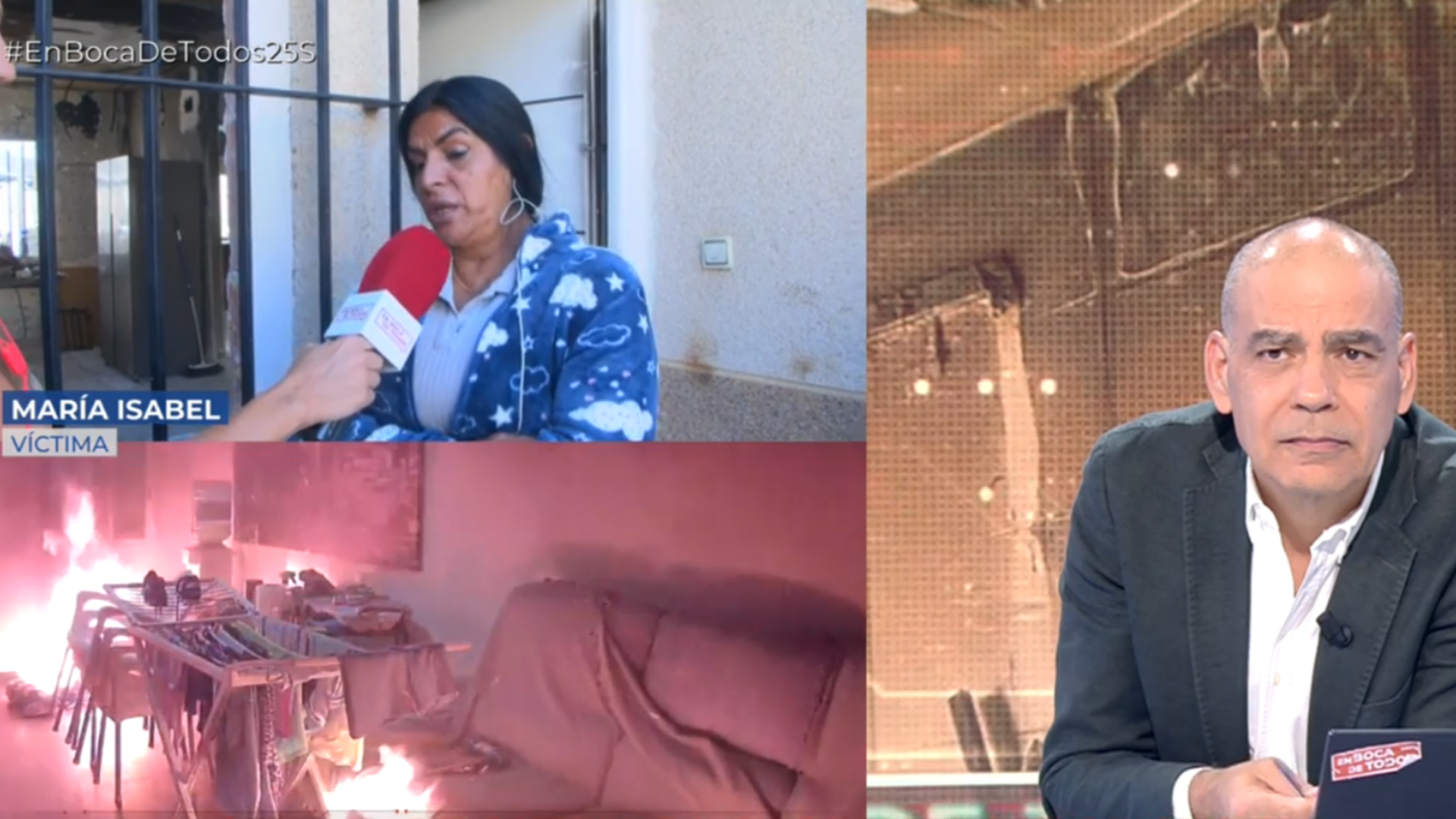María Isabel vive aterrada tras el incendio presuntamente provocado por su expareja: "Su objetivo es matarme" María Isabel vive aterrada tras el incendio presuntamente provocado por su expareja: "Su objetivo es matarme"