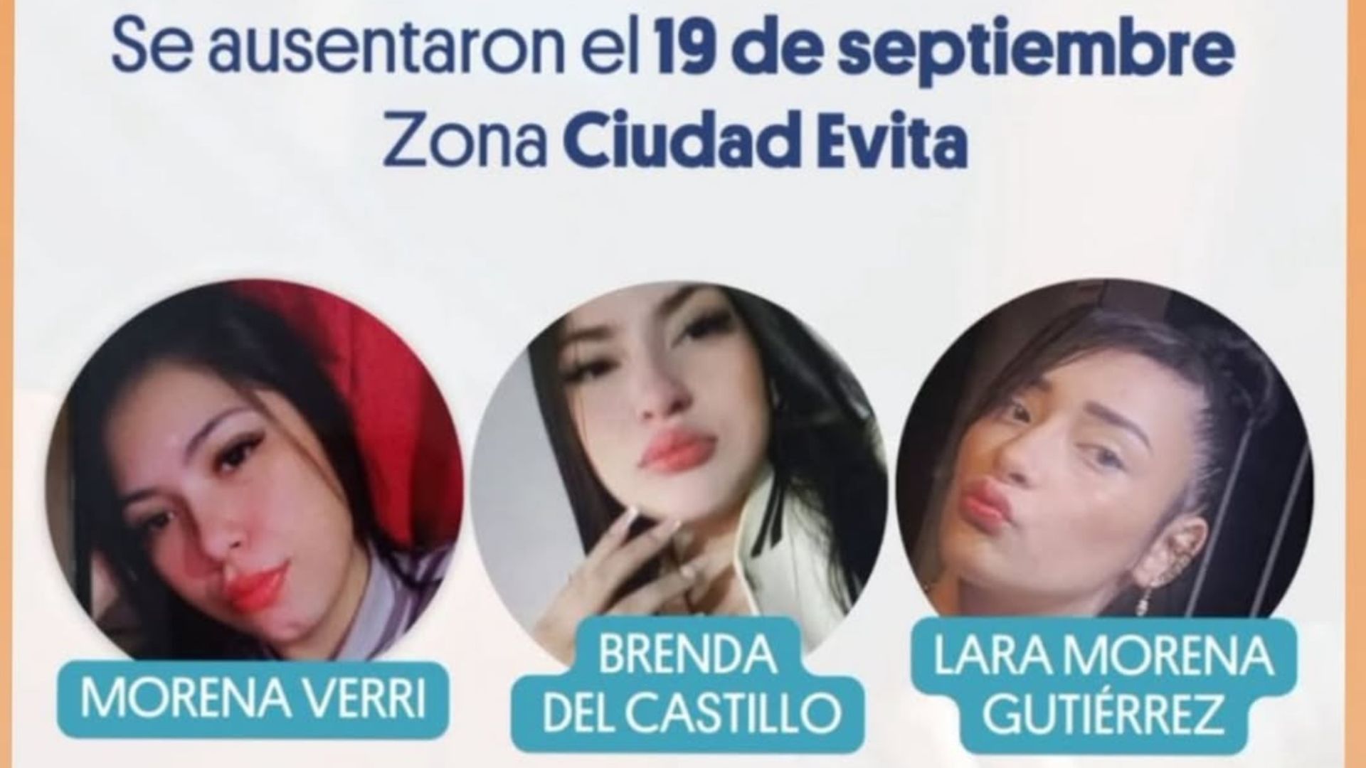 Morena, Brenda y Lara, las tres chicas asesinadas
