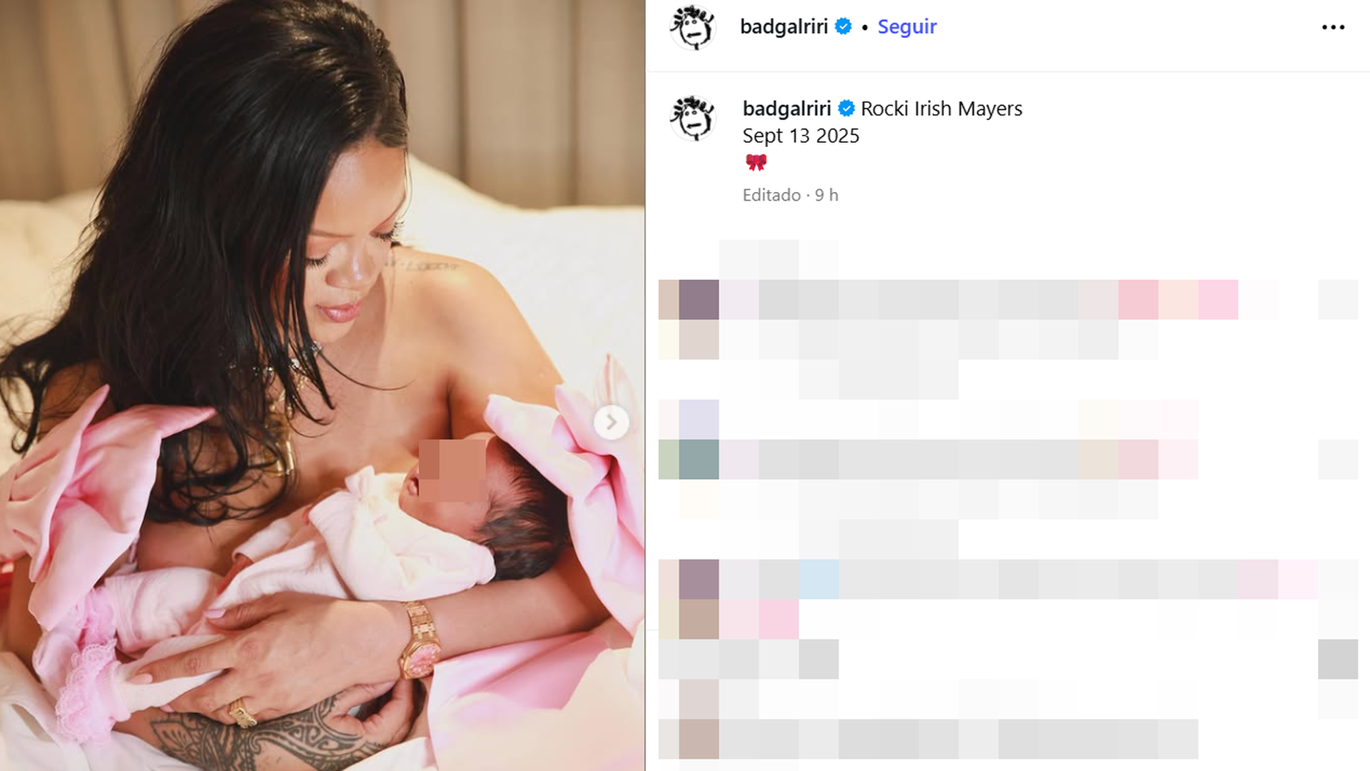 Rihanna y su tercera hija