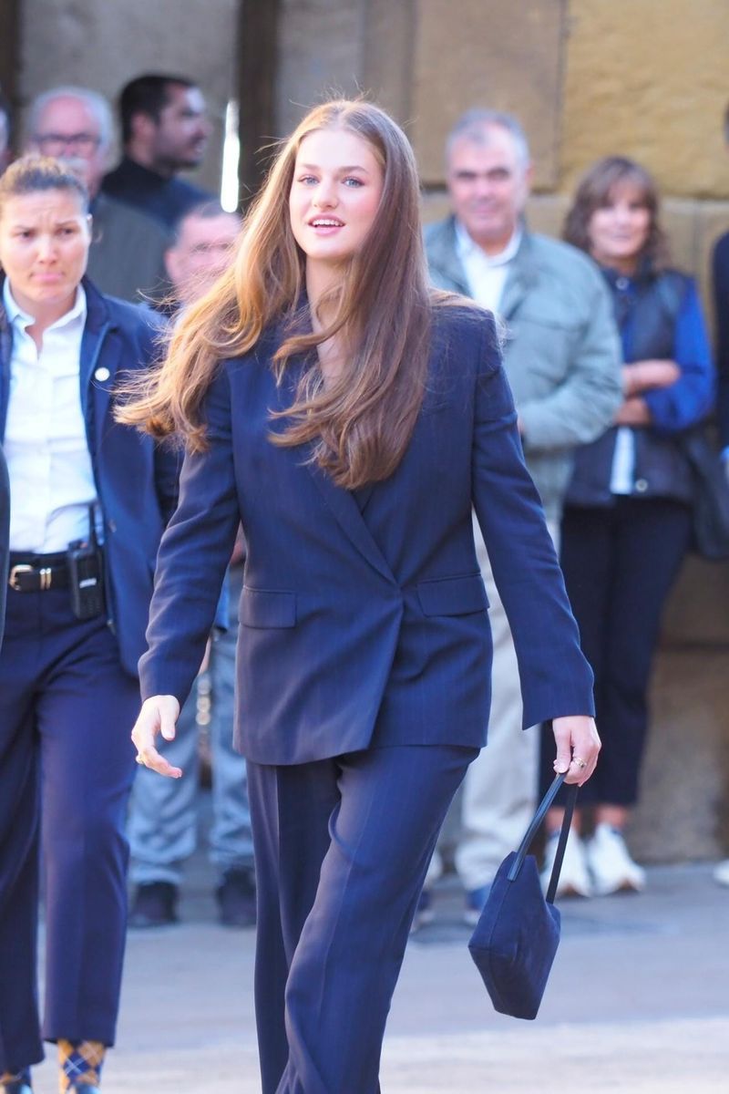 Leonor llegando al palacio de Navarra