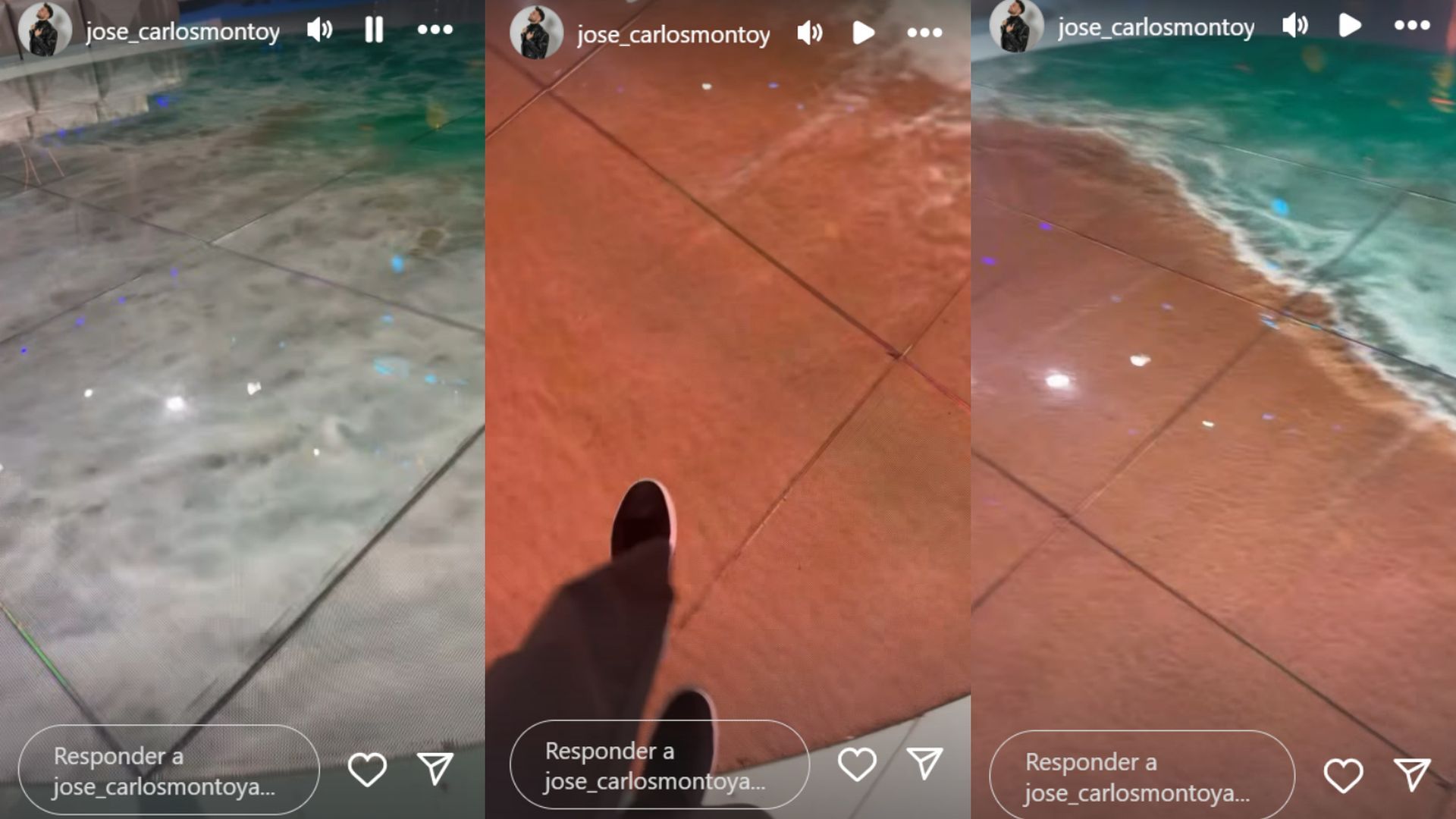 Montoya muestra la pantalla del suelo de plató