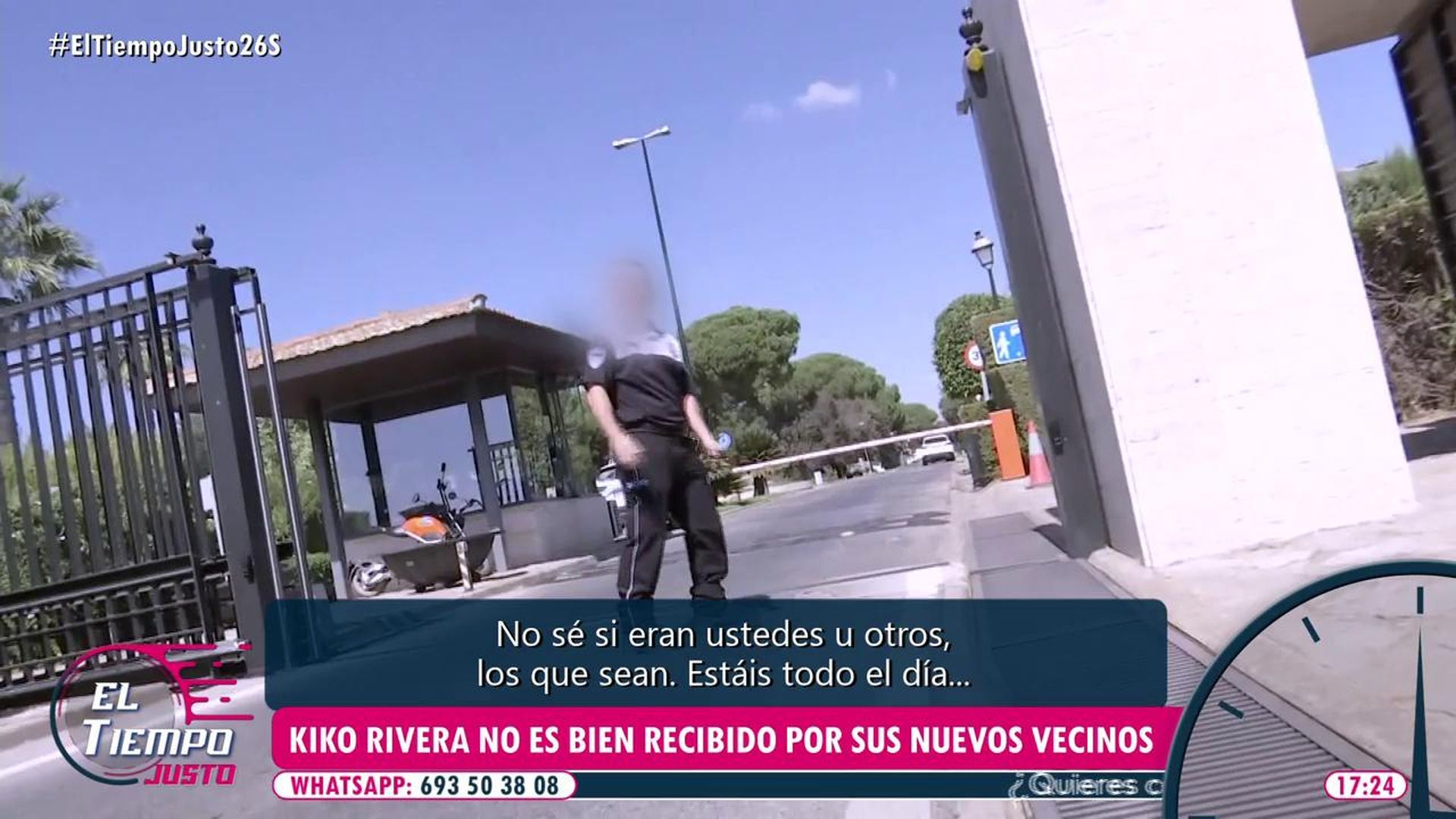 Tensión a la entrada de la nueva urbanización de Kiko Rivera