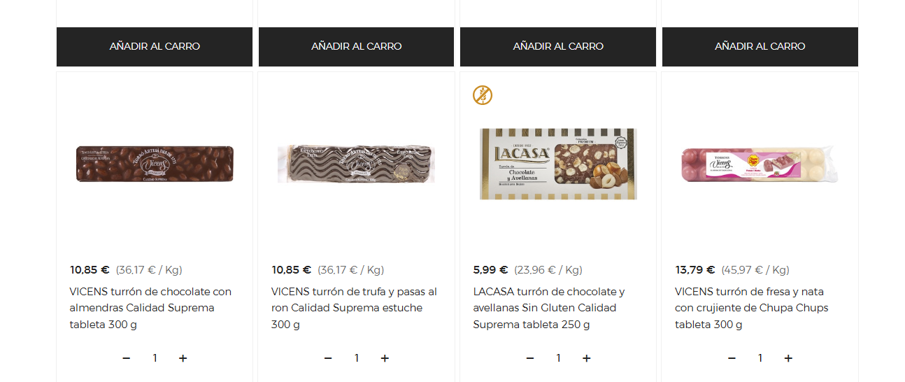 Turrones de El Corte Inglés