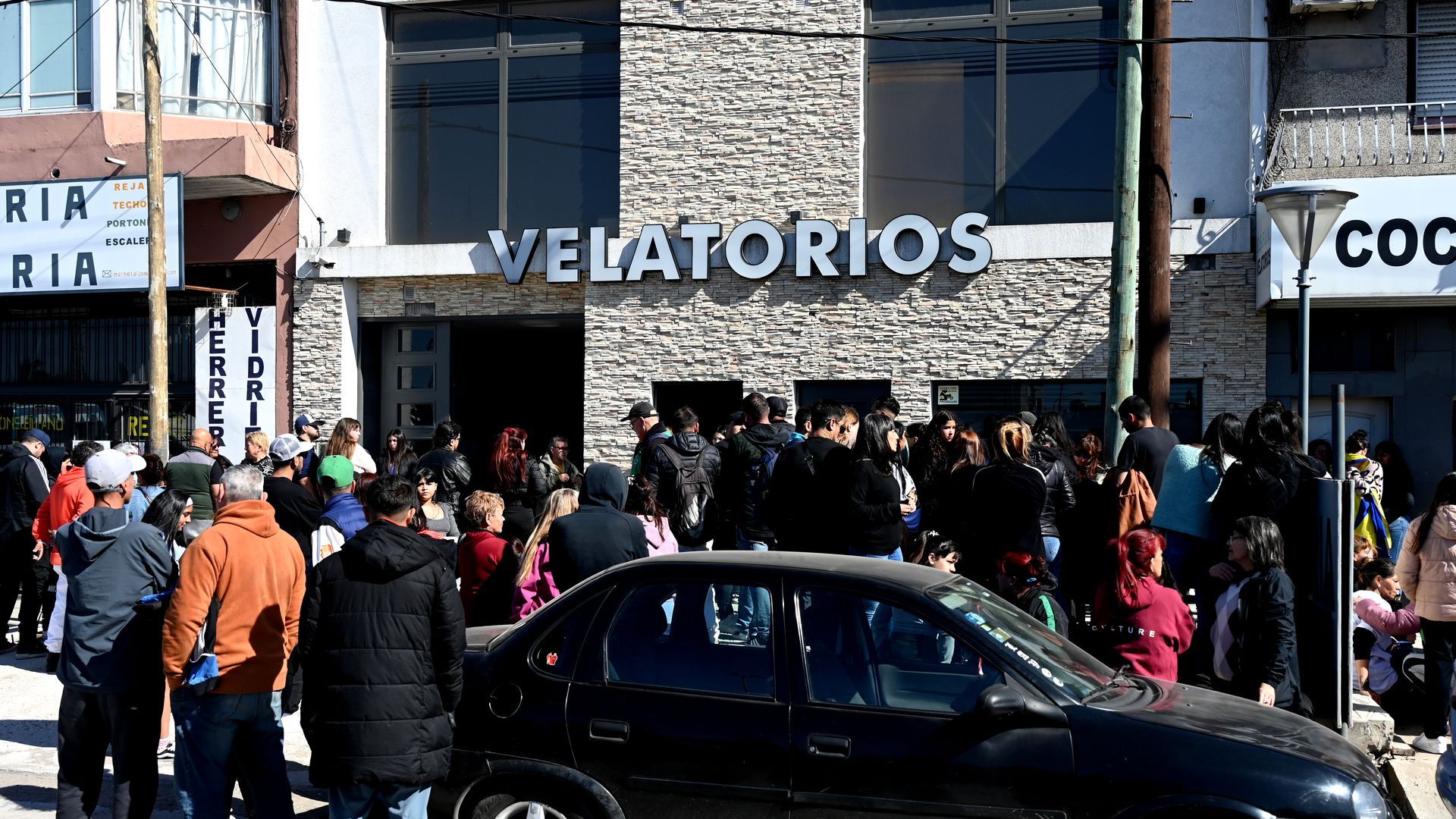 Velatorio de las víctimas del triple feminicidio de Argentina