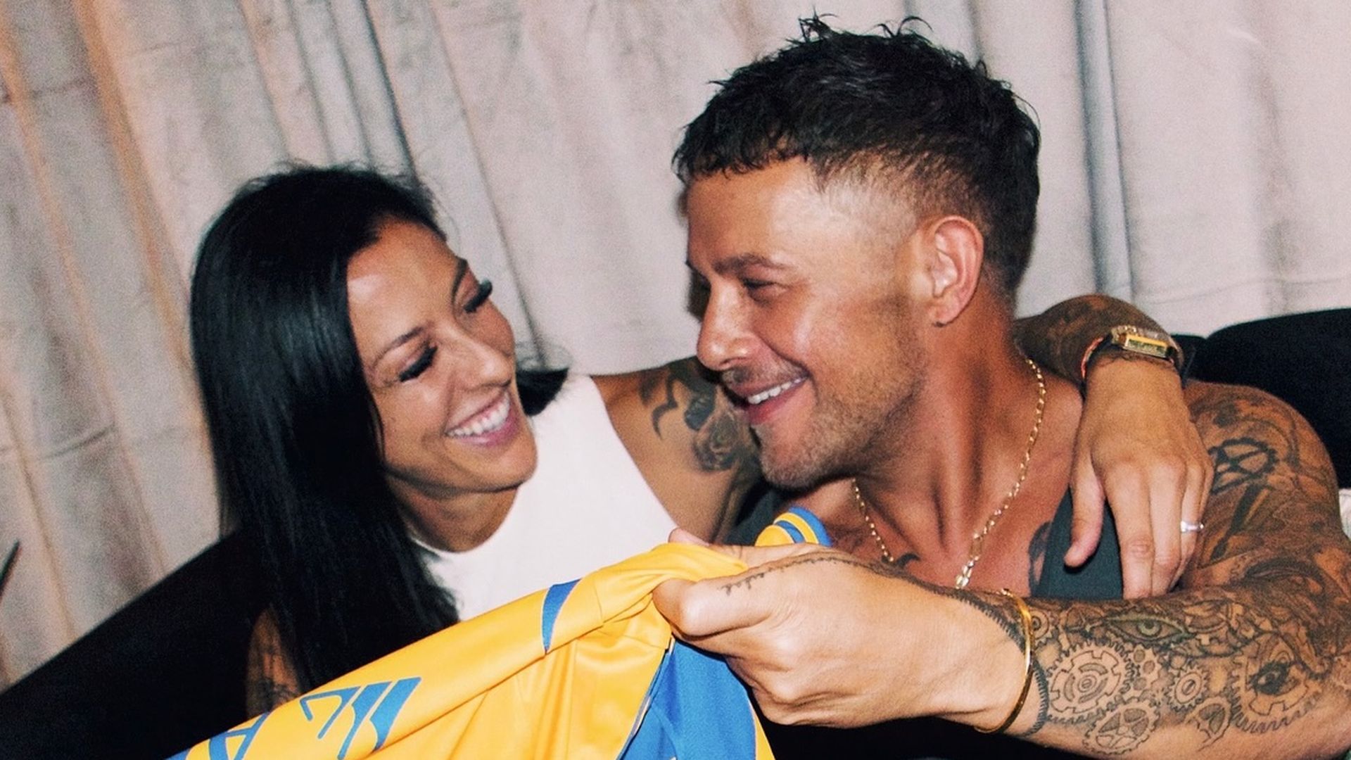 Jenni Hermoso y Alejandro Sanz