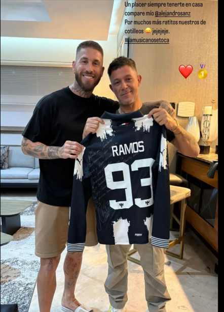 Sergio Ramos y Alejandro Sanz