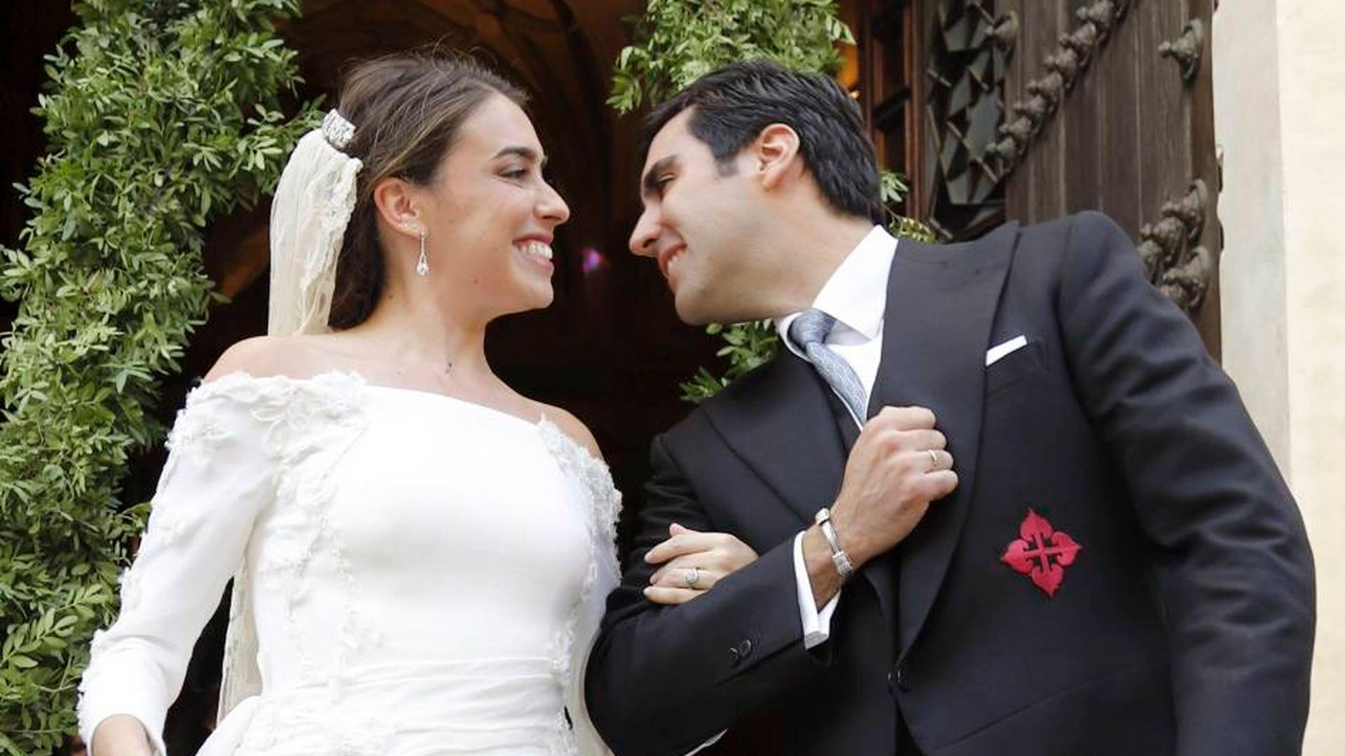 Julia Bolaños y José María Ramírez-Cárdenas y Cabello de los Cobos en su boda