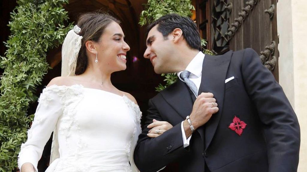 Julia Bolaños y José María Ramírez-Cárdenas y Cabello de los Cobos en su boda