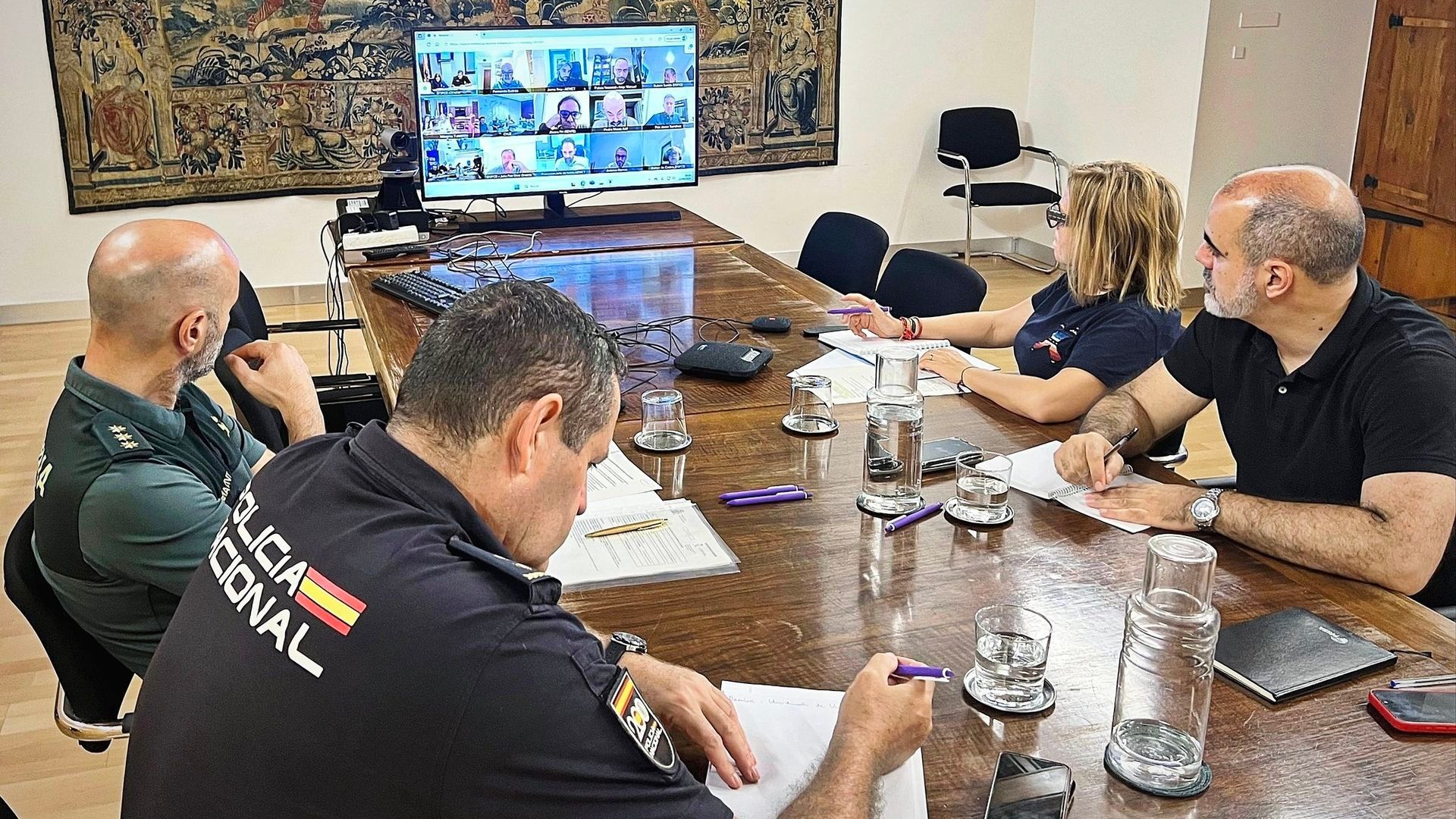 La delegada del Gobierno en la Comunitat Valenciana, Pilar Bernabé, en la reunión de coordinación