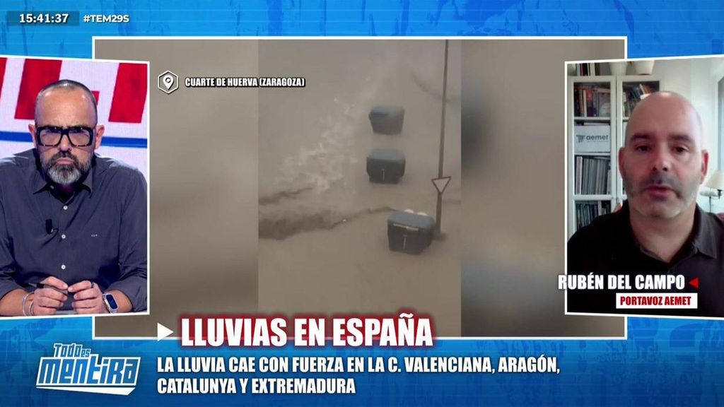 Rubén del Campo, portavoz de la Aemet, explica la diferencia del temporal actual con la DANA que arrasó Valencia: "Hay un matiz importante"