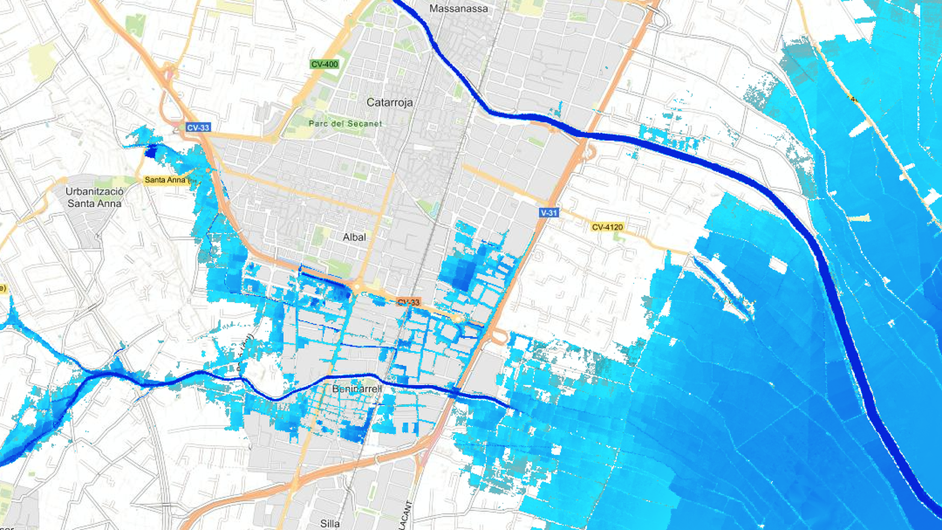 Mapa de Valencia del SNCZI