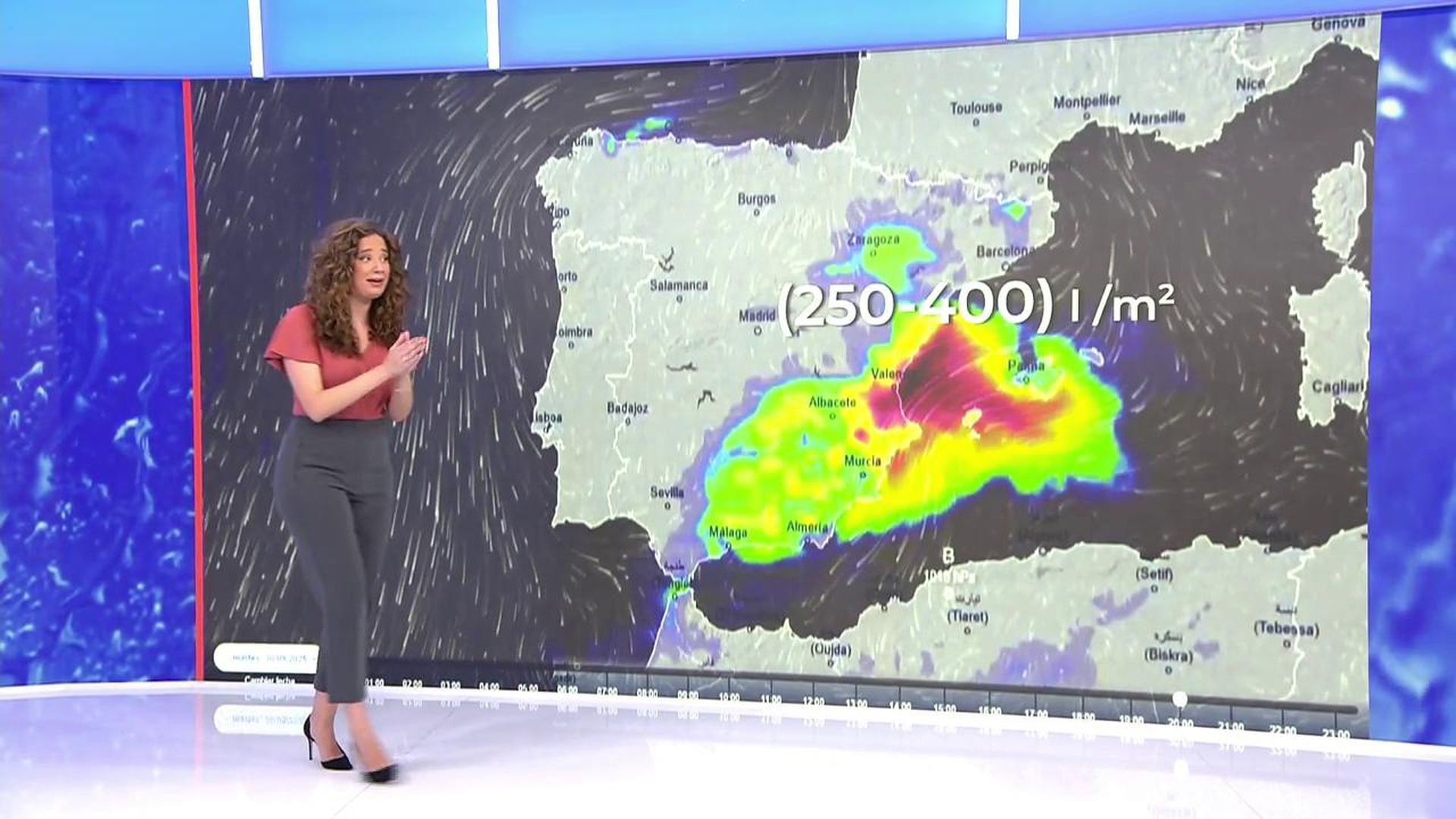 La evolución de la borrasca Gabrielle