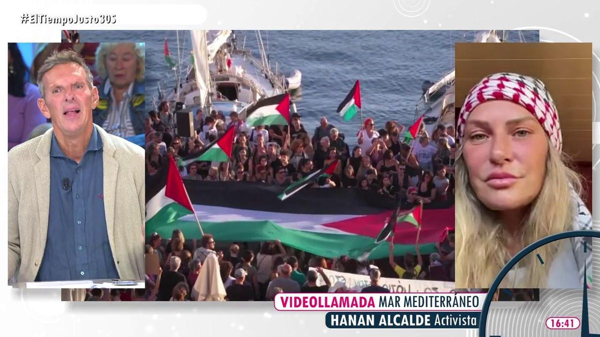 Hanan, activista rumbo a Gaza, vive un simulacro de abordaje en directo -  El tiempo justo