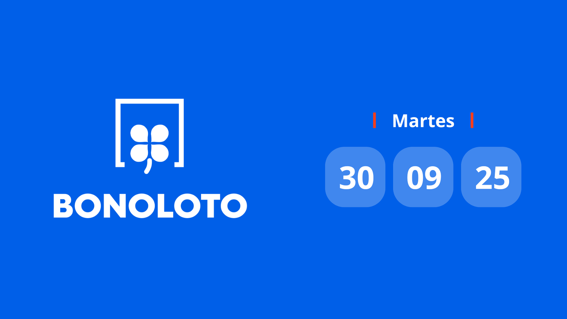 Comprobar Bonoloto: números premiados hoy martes 30 de septiembre de 2025