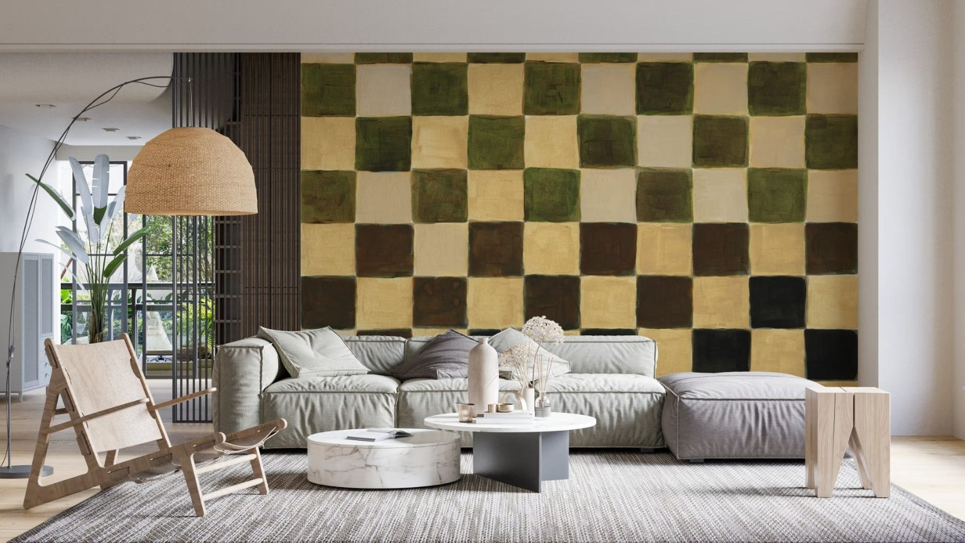 El estampado damero que triunfa en decoración