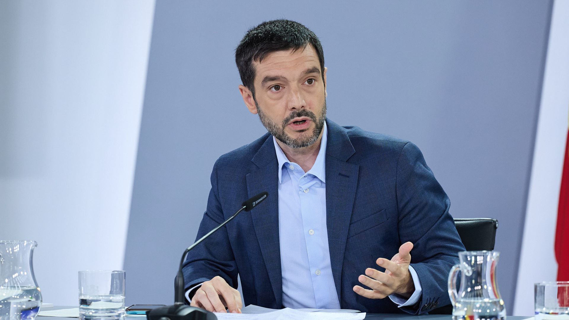 El ministro de Derechos Sociales, Consumo y Agenda 2030, Pablo Bustinduy, durante una rueda de prensa en una imagen de archivo