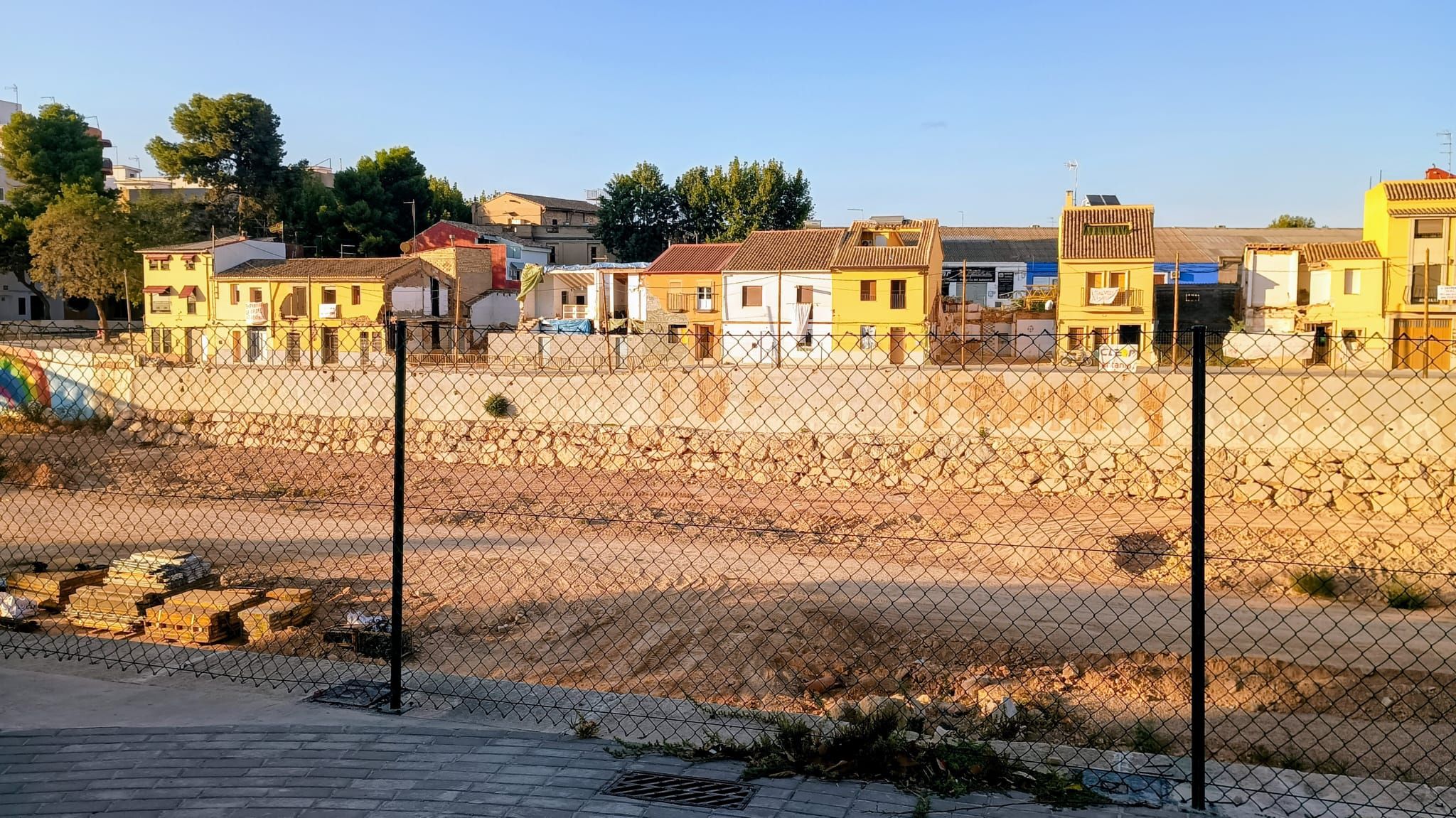 Este era el estado del barranco antes del derrumbe