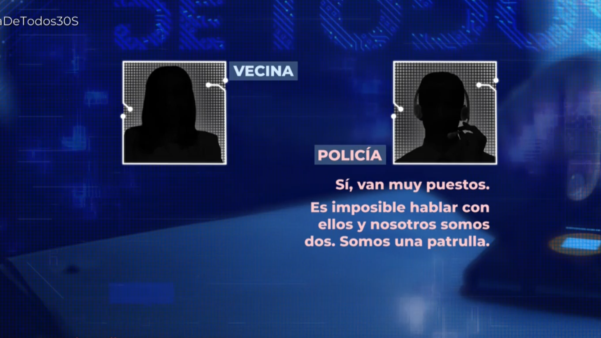 La conversación de una vecina con la policía